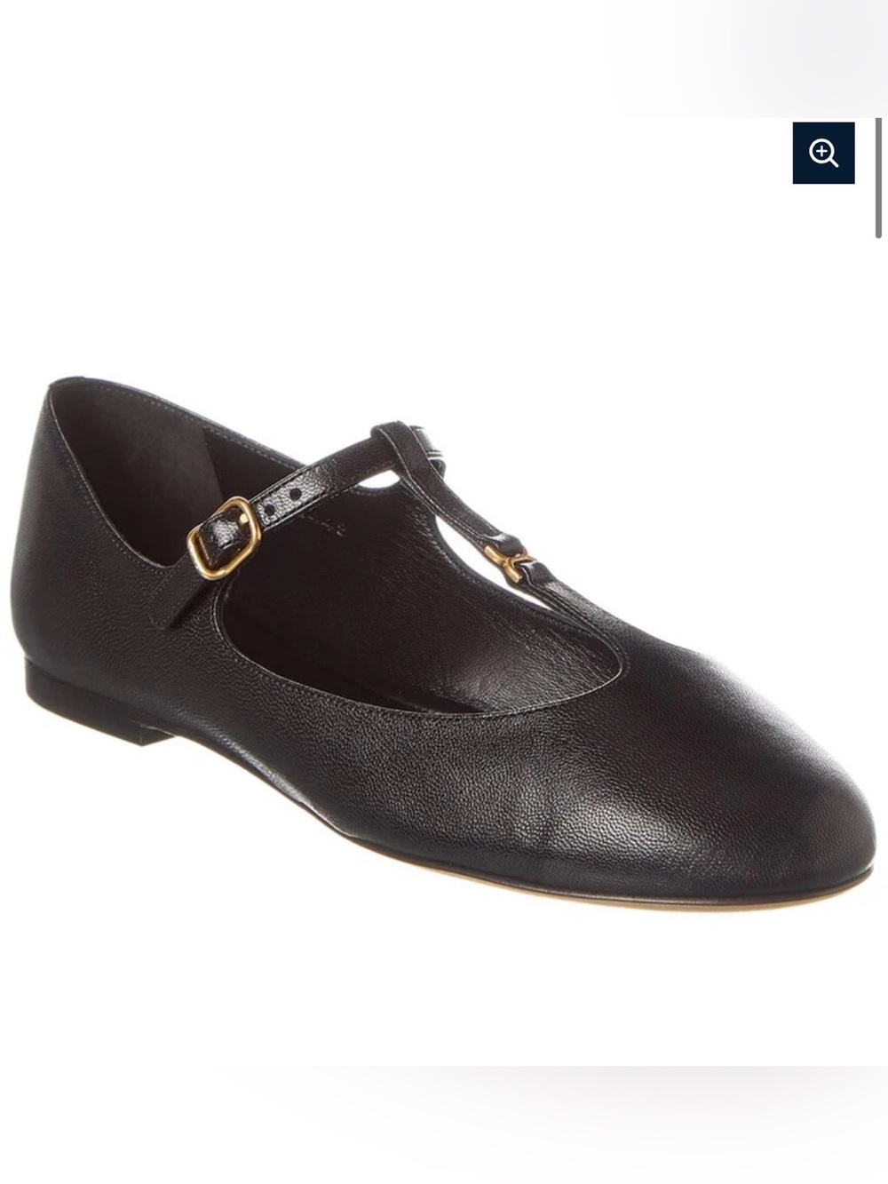 CHLOE Marcie Black Leather Ballerina Flat Size 39